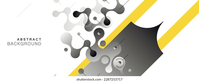 Hermosa estructura de molécula de ADN. Elemento científico de conexión. Plantilla de medicina orgánica y biotecnología. Patrón de arte de línea con puntos y líneas de red. Fondo del vector