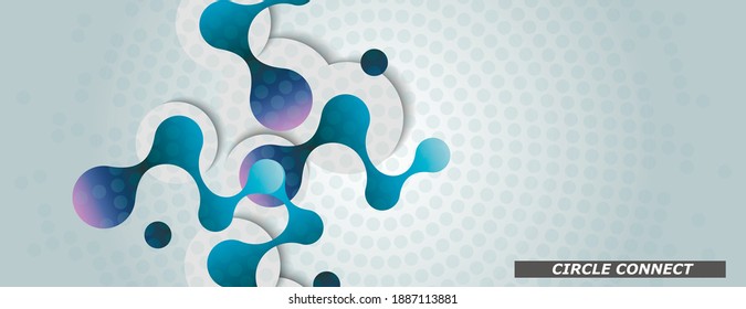 Beautiful structure of DNA molecule. Line art pattern with connect dot line connect for concept design. Vector background