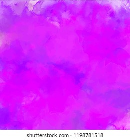 Beautiful and stunning purple and pink watercolor vector background, isolated on White. Perfect for your designs and calming athmosphere