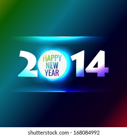 beautiful style 2014 happy new year design