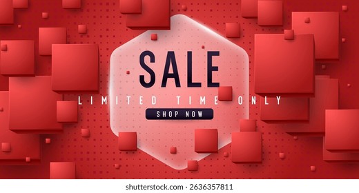 Beautiful stylish background in a modern style with simple geometric elements and shapes. A banner for the sale of goods and services. An advertising poster for the store. A template for placing text.