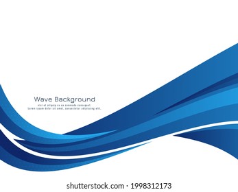 Hermoso y elegante vector de fondo de diseño de ondas azules