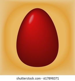 Beautiful stylish Burgundy Easter egg. Easter holiday egg.