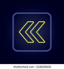 Beautiful stylish colorful neon left arrow icon - Vector illustration