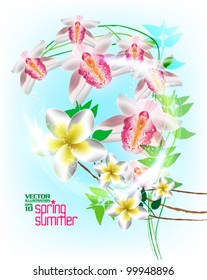 beautiful stylish digital floral graphic design