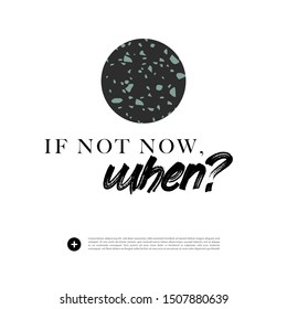 Beautiful stylish and fancy art print posters with motivational and inspiring quotes with terrazzo pattern and calligraphic typography
