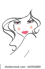 Beautiful stylish girl, make up