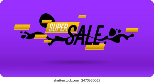 A beautiful and stylish poster to attract the attention of customers to the sale. Abstract shapes on the background. An illustration with graphic elements in a modern style. Advertising for the store.