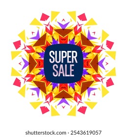 A beautiful and stylish poster to attract the attention of customers to the sale. Abstract shapes on the background. An illustration with graphic elements in a modern style. Advertising for the store.