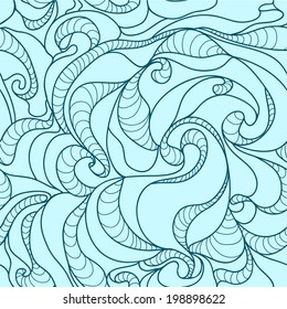 Beautiful stylish seamless pattern with striped waves