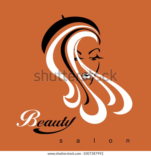 Beautiful Stylish Sexy Womanbeautiful Hair Hair Stock Vector