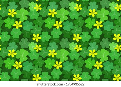 Beautiful stylish st. Patrick's day with shamrock seamless pattern.