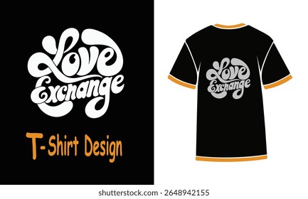 Um belo design de t-shirt elegante com logotipo de troca de amor. qualidade totalmente premium. Isso é aumentar o seu negócio.