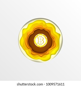 Beautiful stylish template to design posters, banners, leaflets symbol cryptocurrency. Digital currency cover design.