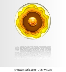 Beautiful stylish template to design posters, banners, leaflets symbol cryptocurrency. Digital currency cover design.