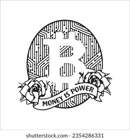 Beautiful ,stylish and unique bitcoin art and illustration