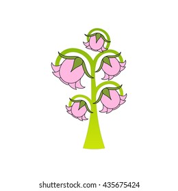 Beautiful stylized abstract rosewood vector illustration siolated on white background.