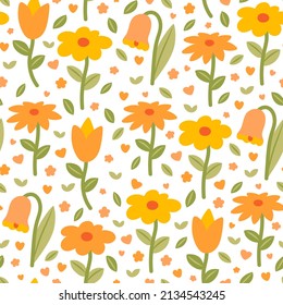 Beautiful stylized botanical pattern on white background.