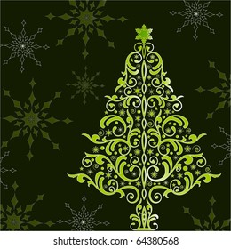 beautiful stylized christmas tree