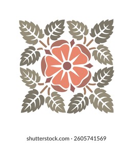 Beautiful stylized decorative graphic design elements