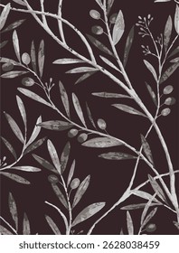 Beautiful stylized seamless floral pattern. Blue, gray and yellow colors dominate. Trendy floral pattern on endless blue background.