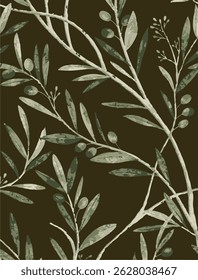 Beautiful stylized seamless floral pattern. Blue, gray and yellow colors dominate. Trendy floral pattern on endless blue background.