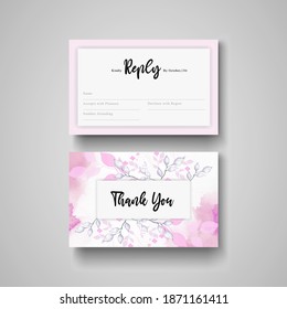 Beautiful succulent wedding invitation card, save the date, thank you, rsvp template