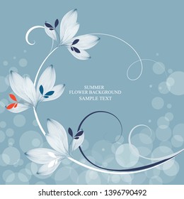 Beautiful summer background with abstract leaves.