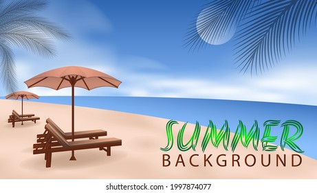 Beautiful Summer Background with a beautiful beach view