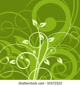 Beautiful summer background with floral ornament