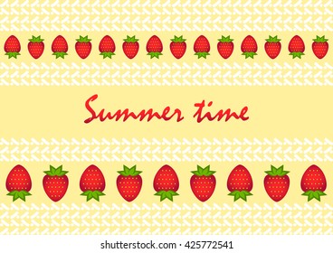 Beautiful summer background with strawberries