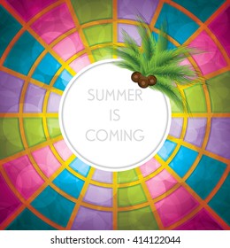 Beautiful summer background, tropical vector