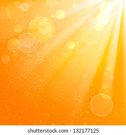 Beautiful summer background. Vector illustration, contains transparencies, gradients and effects.