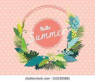 Beautiful Summer banner and poster card