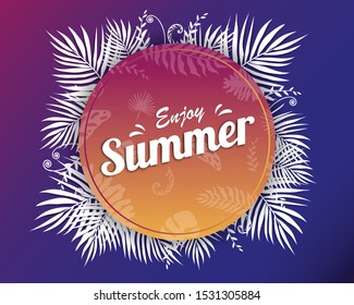 Beautiful Summer banner and poster card