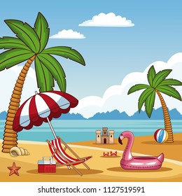Beautiful summer beach