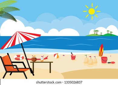 BEAUTIFUL SUMMER IN A BEACH