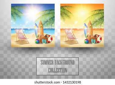 Beautiful summer beach background collections