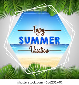 Beautiful summer beach nature background