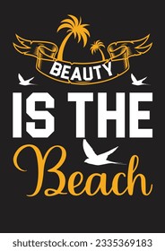BEAUTIFUL SUMMER BEACH T SHIRT DESIGN