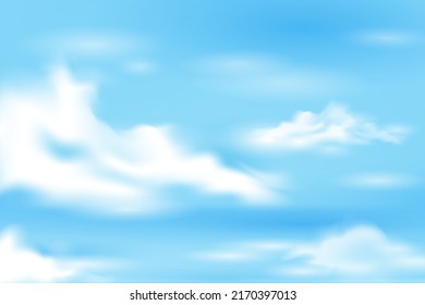 Hermoso cielo azul de verano y fondo vectorial de nube