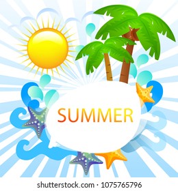 beautiful summer card vector