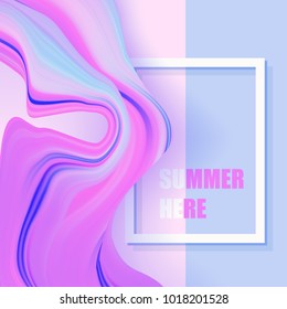 Beautiful summer design for posters. Abstract digital banner with futuristic colors.  