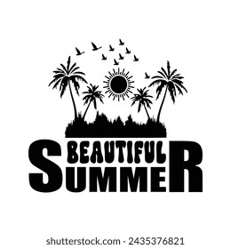 Beautiful Summer Dream t-shirt design black color.eps
