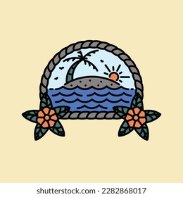 Beautiful summer graphic illustration vector art t-shirt design