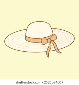 Beautiful summer hat vector mockup	