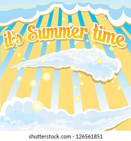 beautiful summer illustrations  . summer party vector flyer. summer holiday vector background.