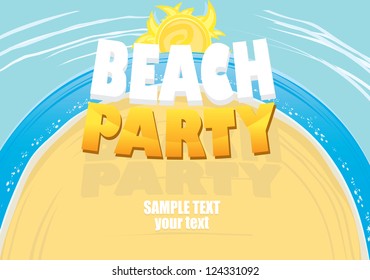 beautiful summer illustrations with star and shells . beach party vector flyer. summer beach vector background.