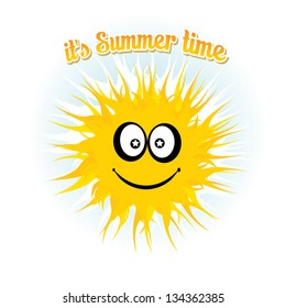 beautiful summer illustrations . vector summer label. summer icon with sun