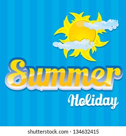 beautiful summer illustrations . vector summer label. summer icon with sun. travel concept illustration.